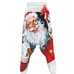 Cartoon Santa Claus Print Hammer Pants