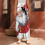 Cartoon Santa Claus Print Harem Pants