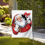 Cartoon Santa Claus Print House Flag
