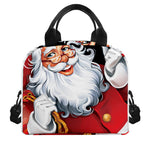 Cartoon Santa Claus Print Insulated Lunch Bag
