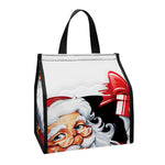 Cartoon Santa Claus Print Insulated Lunch Tote