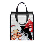 Cartoon Santa Claus Print Insulated Lunch Tote