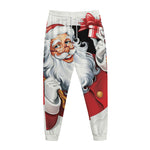 Cartoon Santa Claus Print Jogger Pants