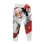Cartoon Santa Claus Print Jogger Pants