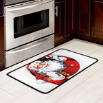 Cartoon Santa Claus Print Kitchen Mat