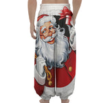 Cartoon Santa Claus Print Lantern Pants