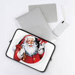 Cartoon Santa Claus Print Laptop Sleeve