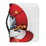 Cartoon Santa Claus Print Leather Bible Cover