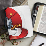 Cartoon Santa Claus Print Leather Bible Cover