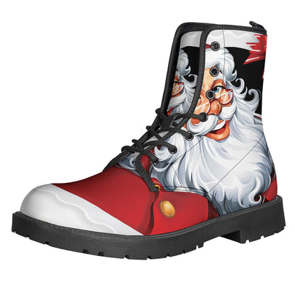 Cartoon Santa Claus Print Backpack
