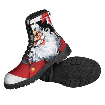 Cartoon Santa Claus Print Backpack