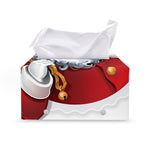Cartoon Santa Claus Print Leather Tissue Box Cover