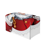 Cartoon Santa Claus Print Leather Tissue Box Cover