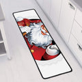 Cartoon Santa Claus Print Long Kitchen Mat