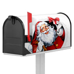 Cartoon Santa Claus Print Mailbox Cover