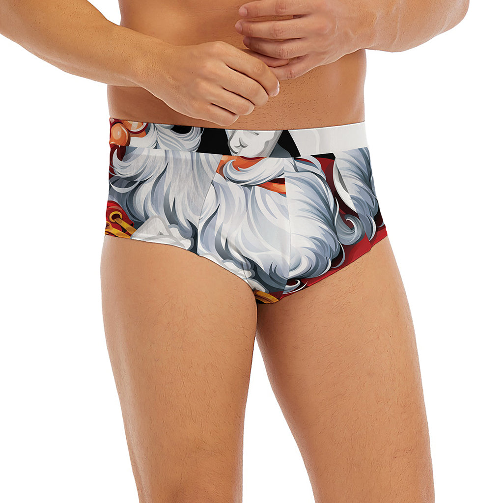 Cartoon Santa Claus Print Men's Briefs