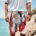 Cartoon Santa Claus Print Men's Cargo Shorts