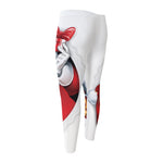 Cartoon Santa Claus Print Men's Compression Pants