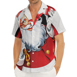 Cartoon Santa Claus Print Men's Deep V-Neck Shirt