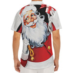 Cartoon Santa Claus Print Men's Deep V-Neck Shirt