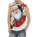 Cartoon Santa Claus Print Men's Fitness Tank Top