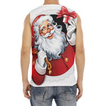 Cartoon Santa Claus Print Men's Fitness Tank Top