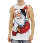 Cartoon Santa Claus Print Men's Muscle Tank Top