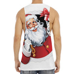 Cartoon Santa Claus Print Men's Muscle Tank Top