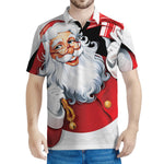 Cartoon Santa Claus Print Men's Polo Shirt
