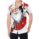 Cartoon Santa Claus Print Men's Shirt