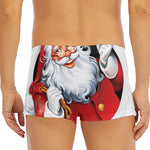 Cartoon Santa Claus Print Men's Short Boxer Briefs