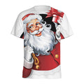 Cartoon Santa Claus Print Men's Athletic T-Shirt