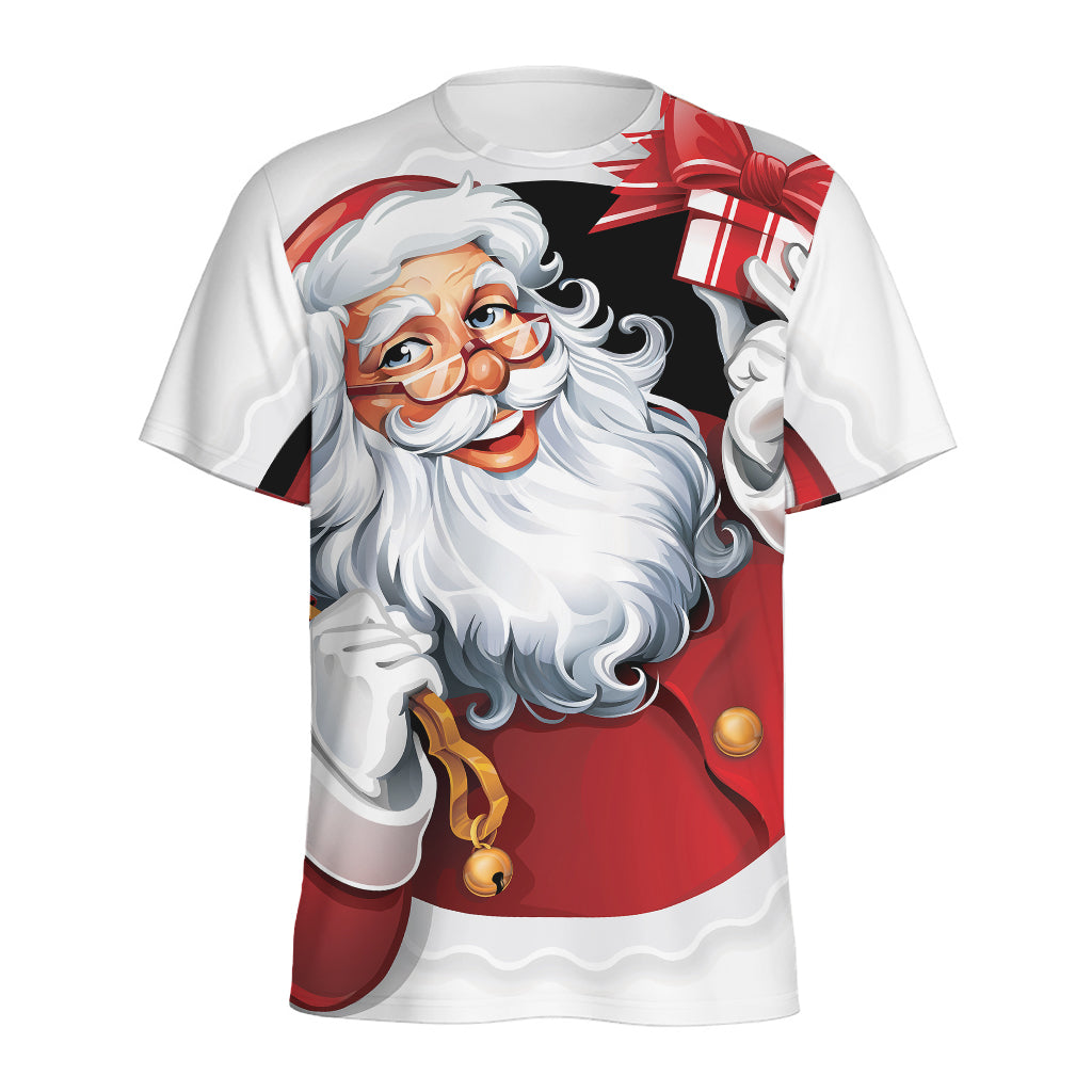 Cartoon Santa Claus Print Men's Sports T-Shirt
