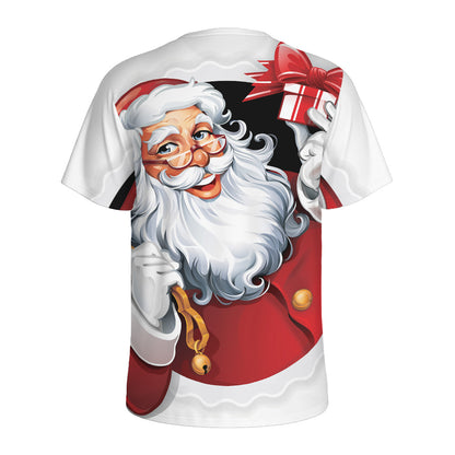 Cartoon Santa Claus Print Men's Sports T-Shirt