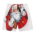 Cartoon Santa Claus Print Men's Swim Trunks