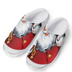 Cartoon Santa Claus Print Mesh Casual Shoes