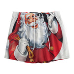 Cartoon Santa Claus Print Mesh Shorts