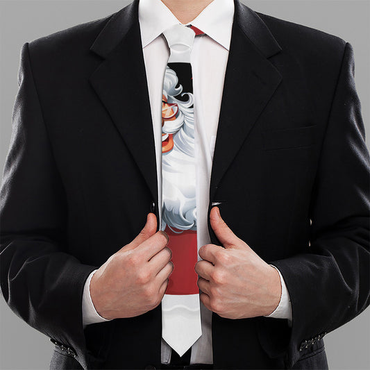 Cartoon Santa Claus Print Necktie