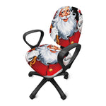 Cartoon Santa Claus Print Office Chair Cover