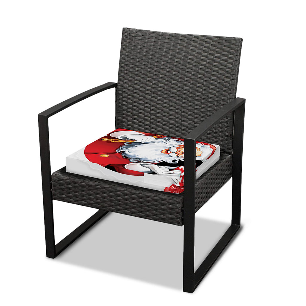 Cartoon Santa Claus Print Outdoor Seat Cushion Cover