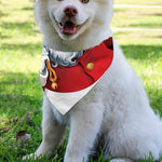 Cartoon Santa Claus Print Over The Collar Dog Bandana