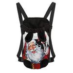 Cartoon Santa Claus Print Pet Carrier Backpack