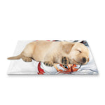 Cartoon Santa Claus Print Pet Cooling Mat Cover