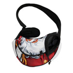 Cartoon Santa Claus Print Pet Sling Carrier