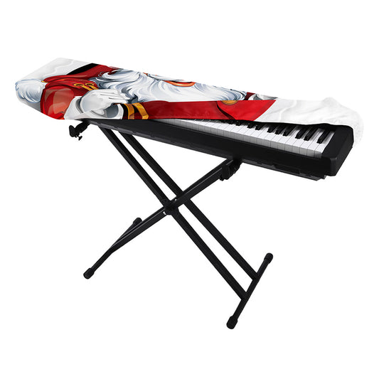Cartoon Santa Claus Print Piano Keyboard Cover