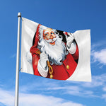 Cartoon Santa Claus Print Polyester Flag