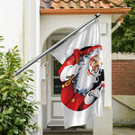 Cartoon Santa Claus Print Polyester Flag