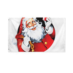 Cartoon Santa Claus Print Polyester Flag