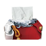 Cartoon Santa Claus Print Rectangle Tissue Box Cover