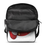 Cartoon Santa Claus Print Rectangular Crossbody Bag